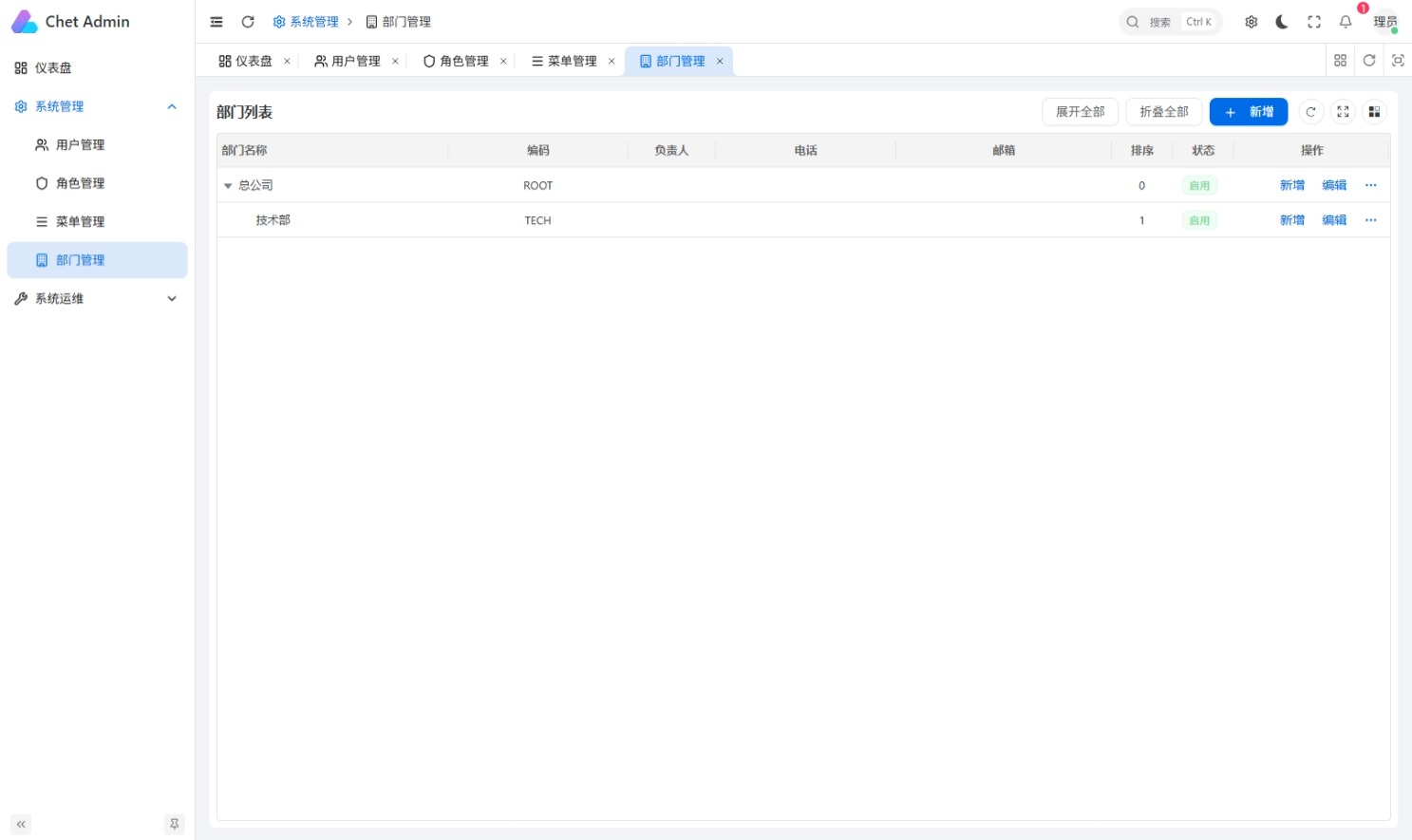 部门管理